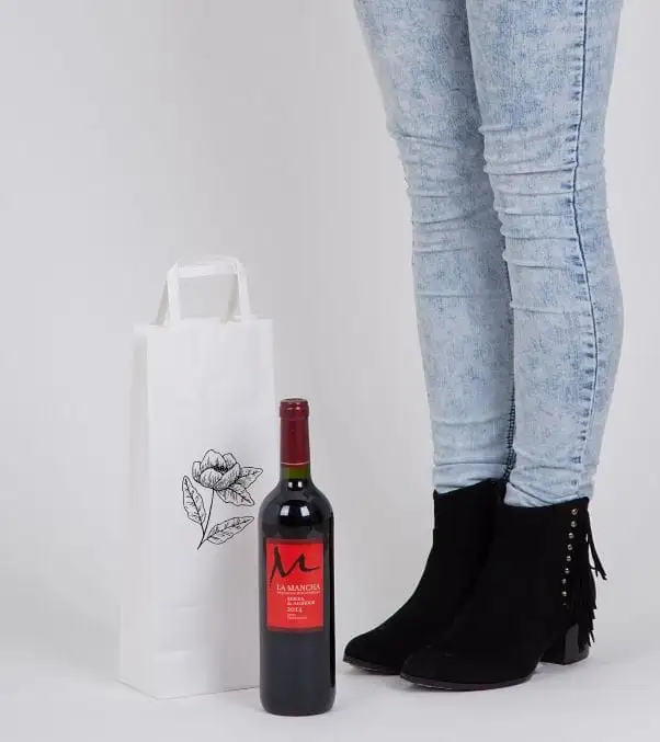 Bolsas de papel para botellas de vino baratas