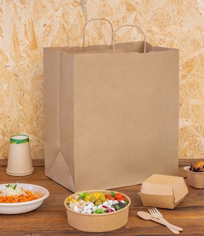 Bolsas personalizadas para restaurantes pequeñas cantidades