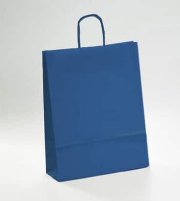 bolsa de papel azul