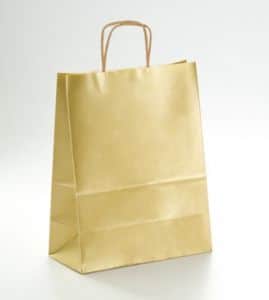 Bolsa de papel dorado para joyería