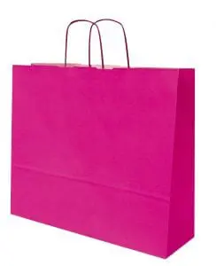 bolsa de papel color fucsia