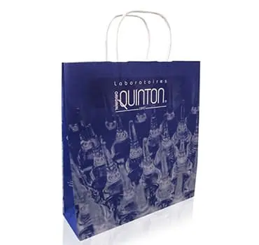 bolsa de papel con asas en flexografía