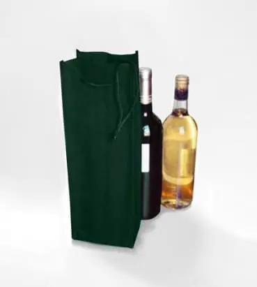 Bolsas verdes para llevar botellas