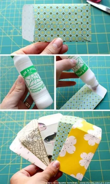 cómo hacer sobres de papel