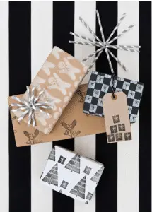 decoración en blanco y negro