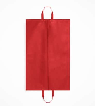 porta traje rojo con cremallera