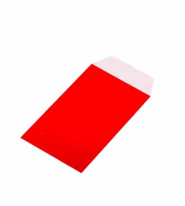 sobres de papel rojo