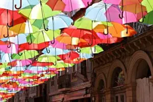 Sombrillas en Portugal