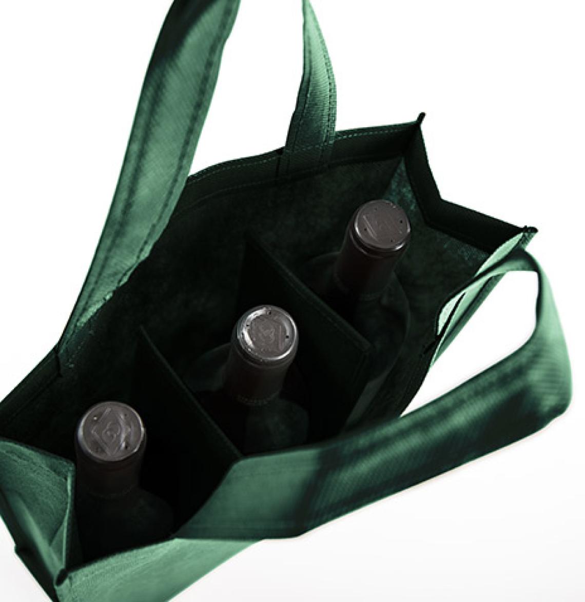 Bolsa de tela para botellas 27x30x9