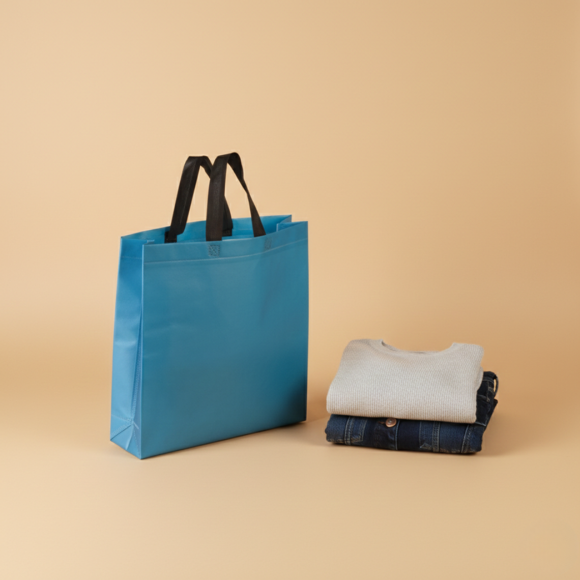 Bolsa tela laminada 38x40x10