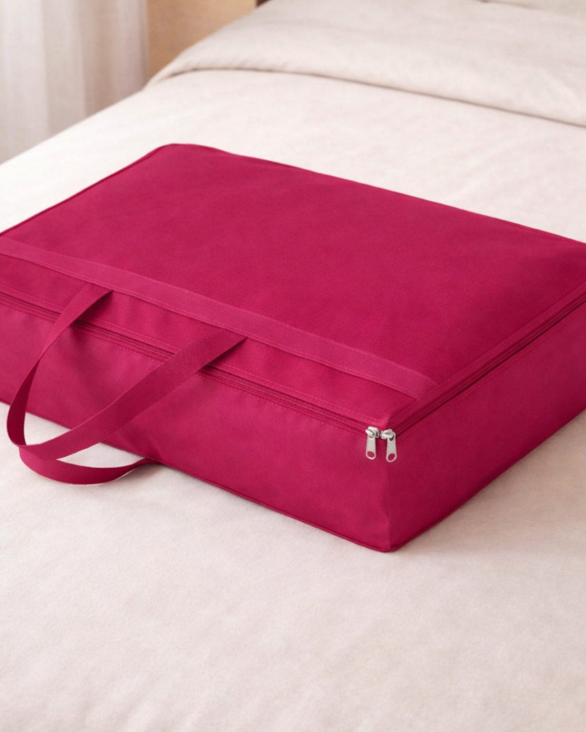 Bolsa para guardar edredón turquesa 88x55x35