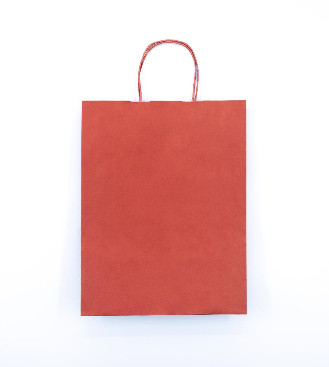 Bolsas de papel burdeos
