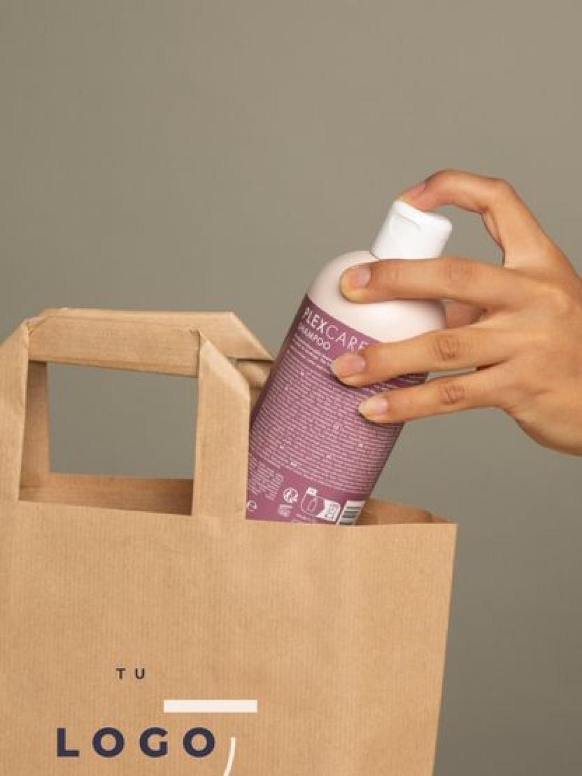 Bolsa de papel personalizada con logo para marcas de cosméticas Bolsa de papel para marcas con logo