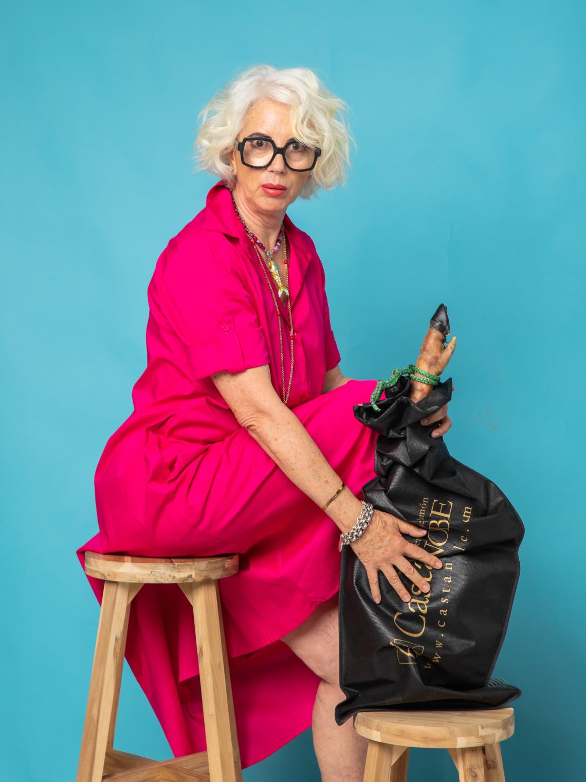 Bolsas de tela para jamones granate