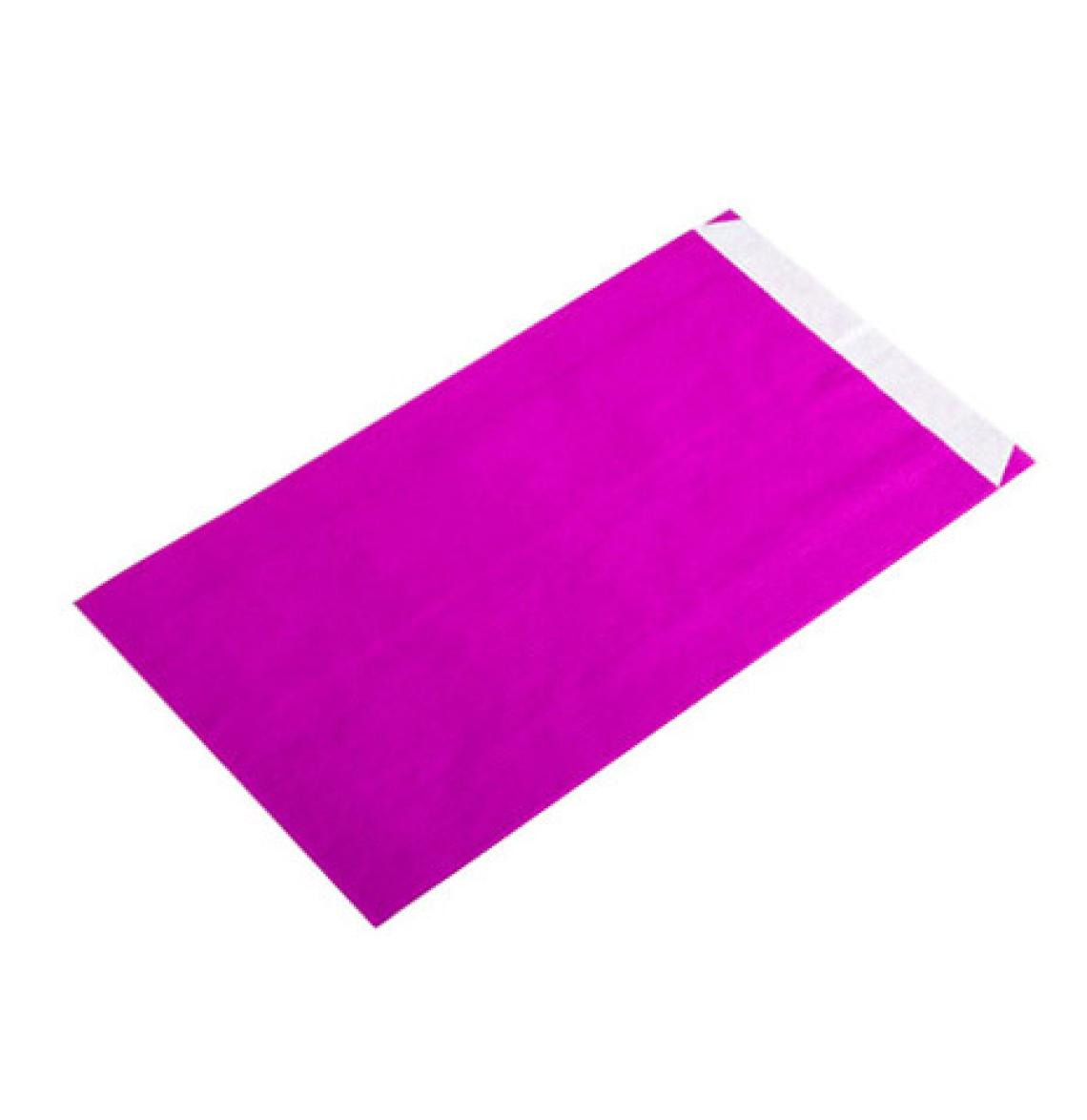 Sobres de papel con fuelle lateral y solapa de color morado