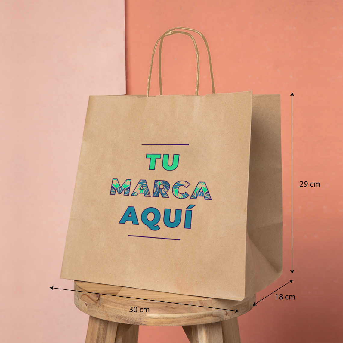 Bolsas papel kraft baratas 30x29x18 Bolsas papel kraft baratas 30x29x18