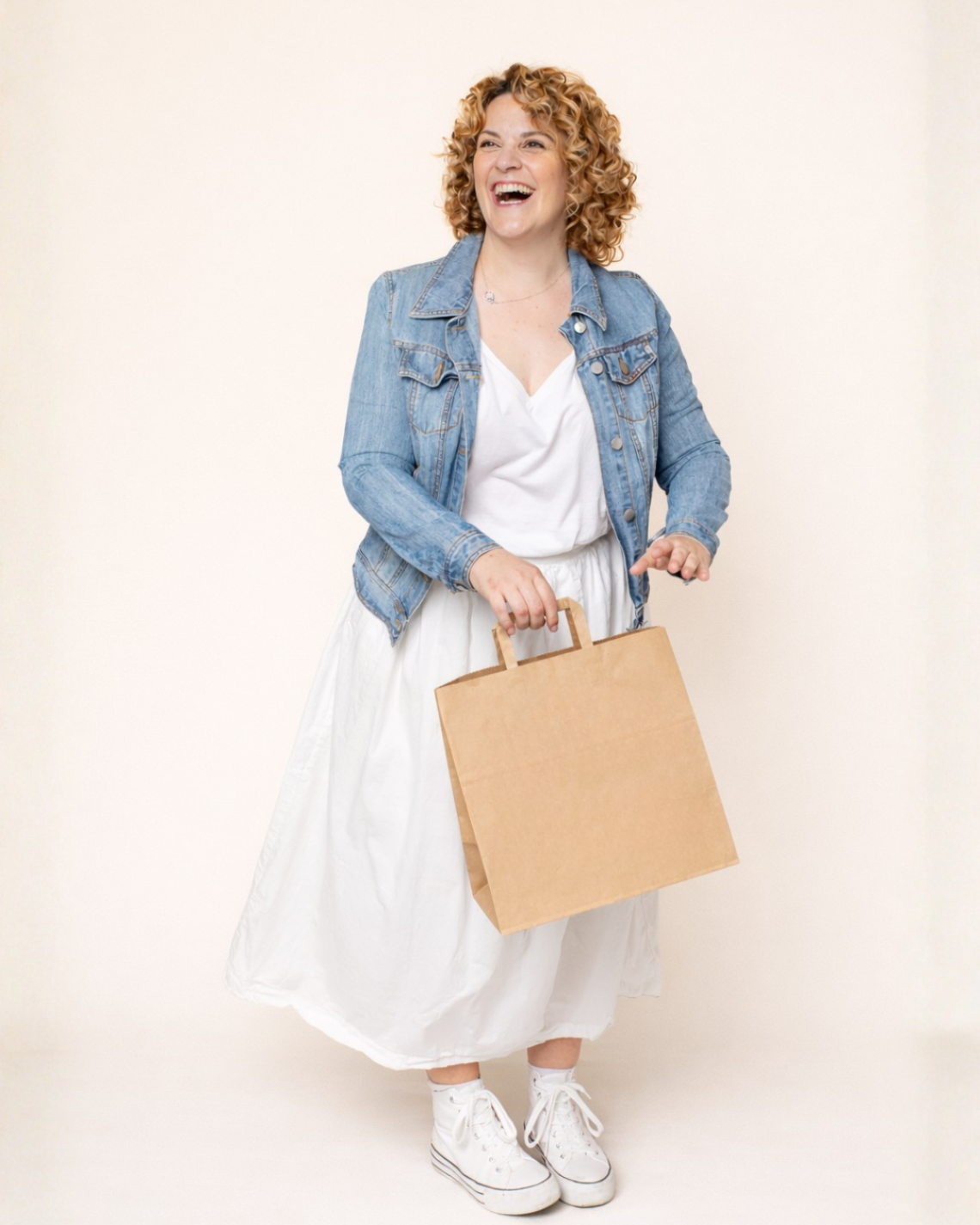 Bolsas de papel take away con comida