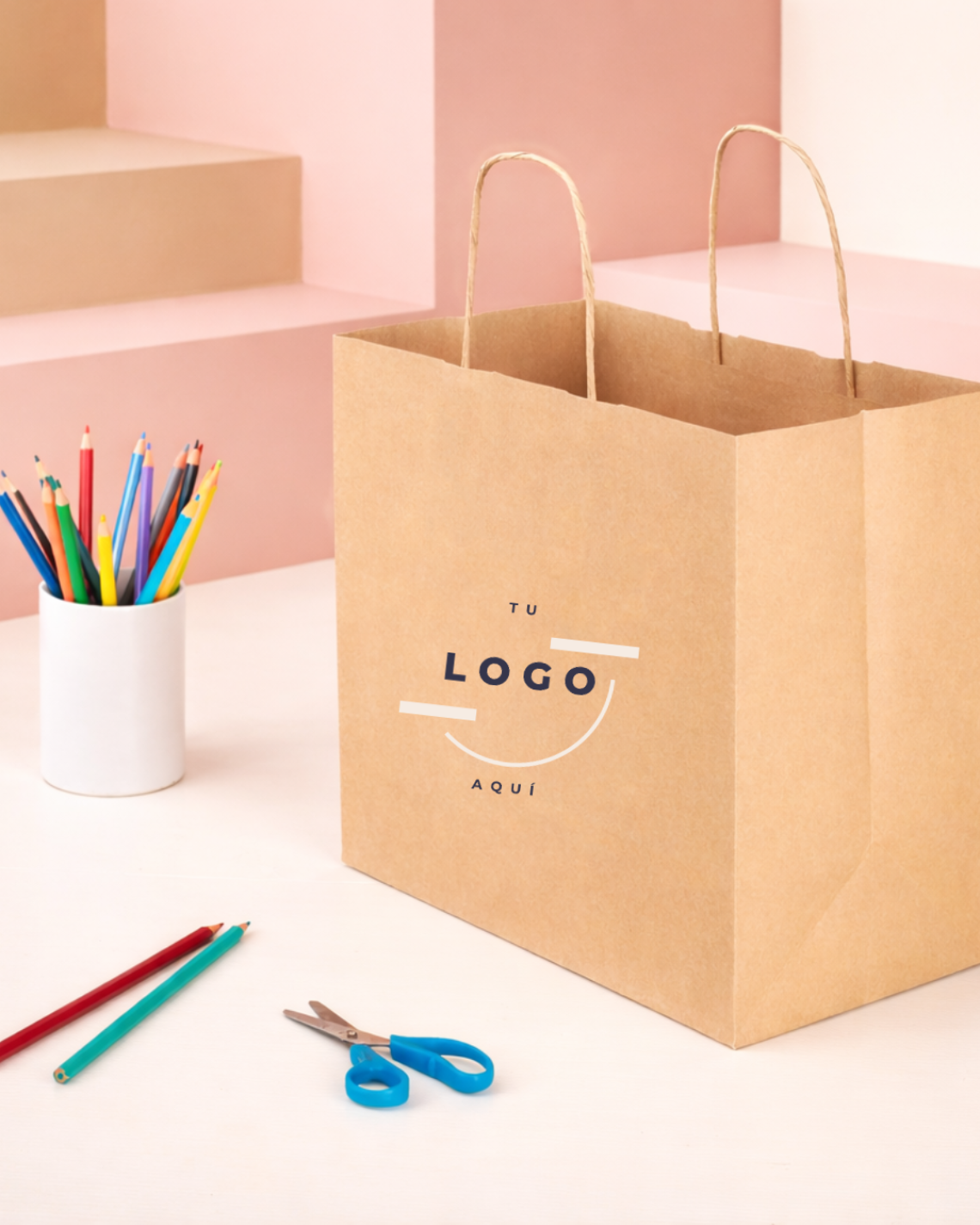 Bolsas papel kraft reciclado 120 g 28x27x16