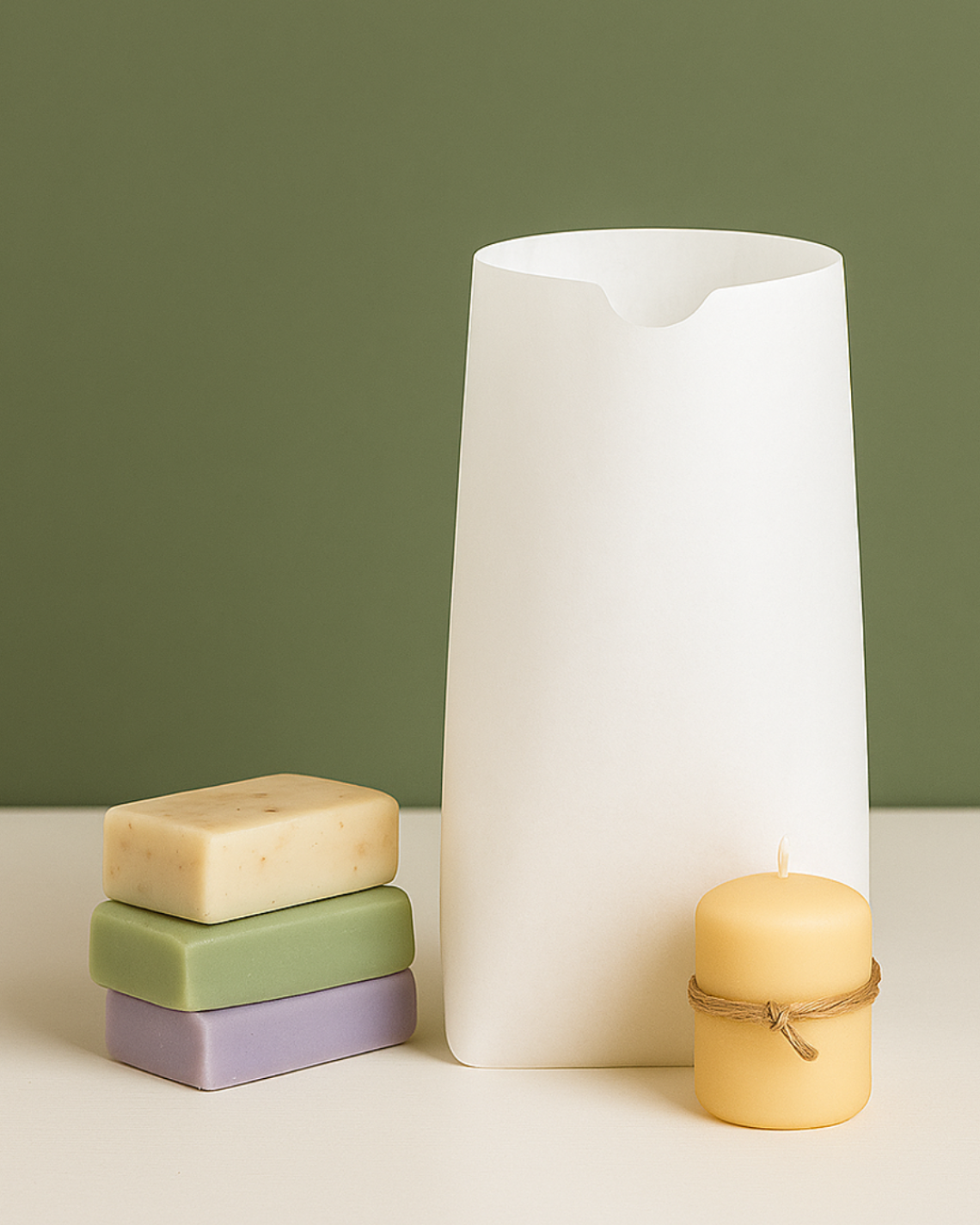 Bolsas de papel sin asas que contienen golosinas