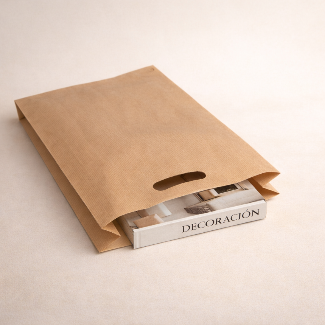 Bolsas kraft asa troquel 31x47x7