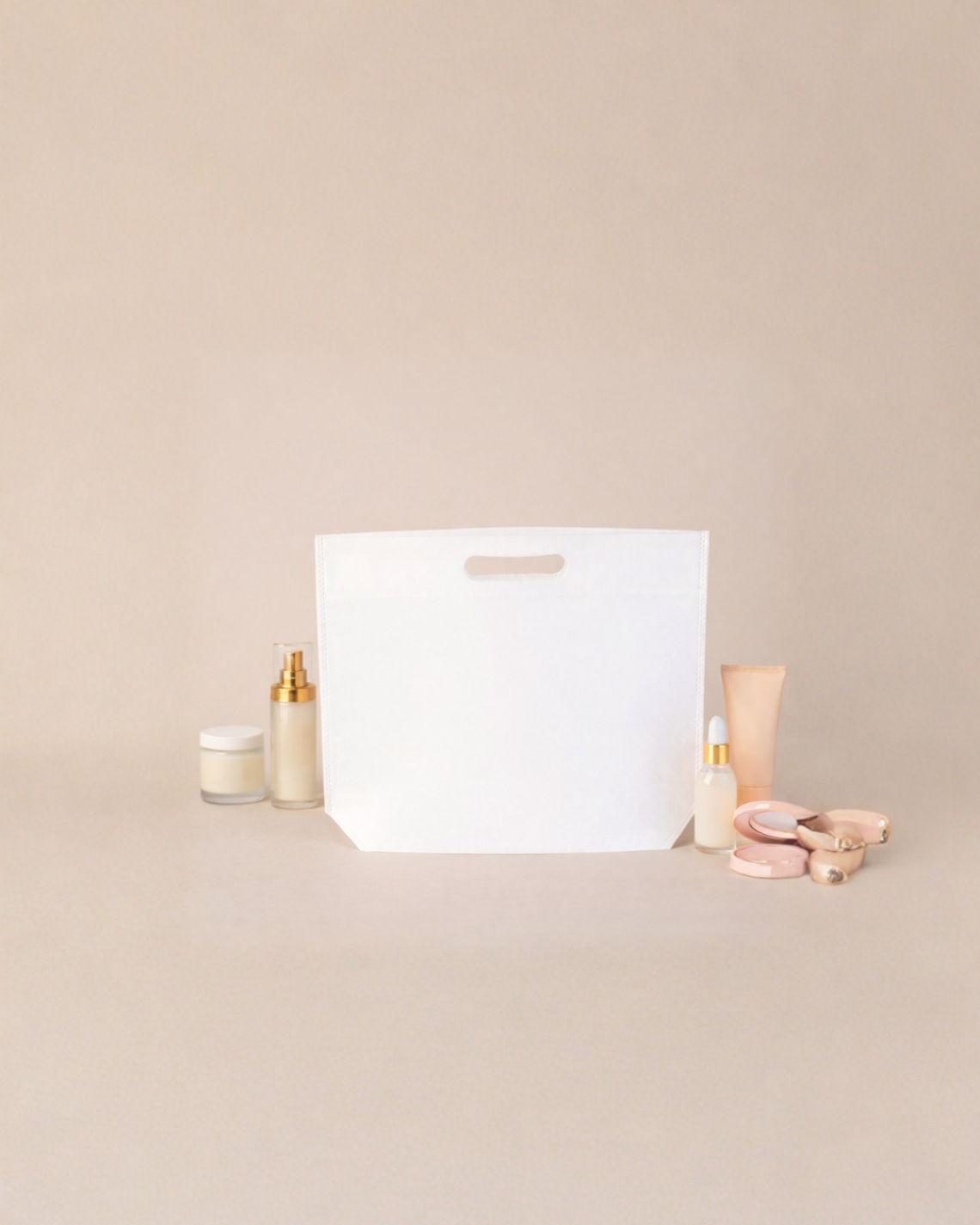 Bolsas de tela con asas en forma de troquel impresas