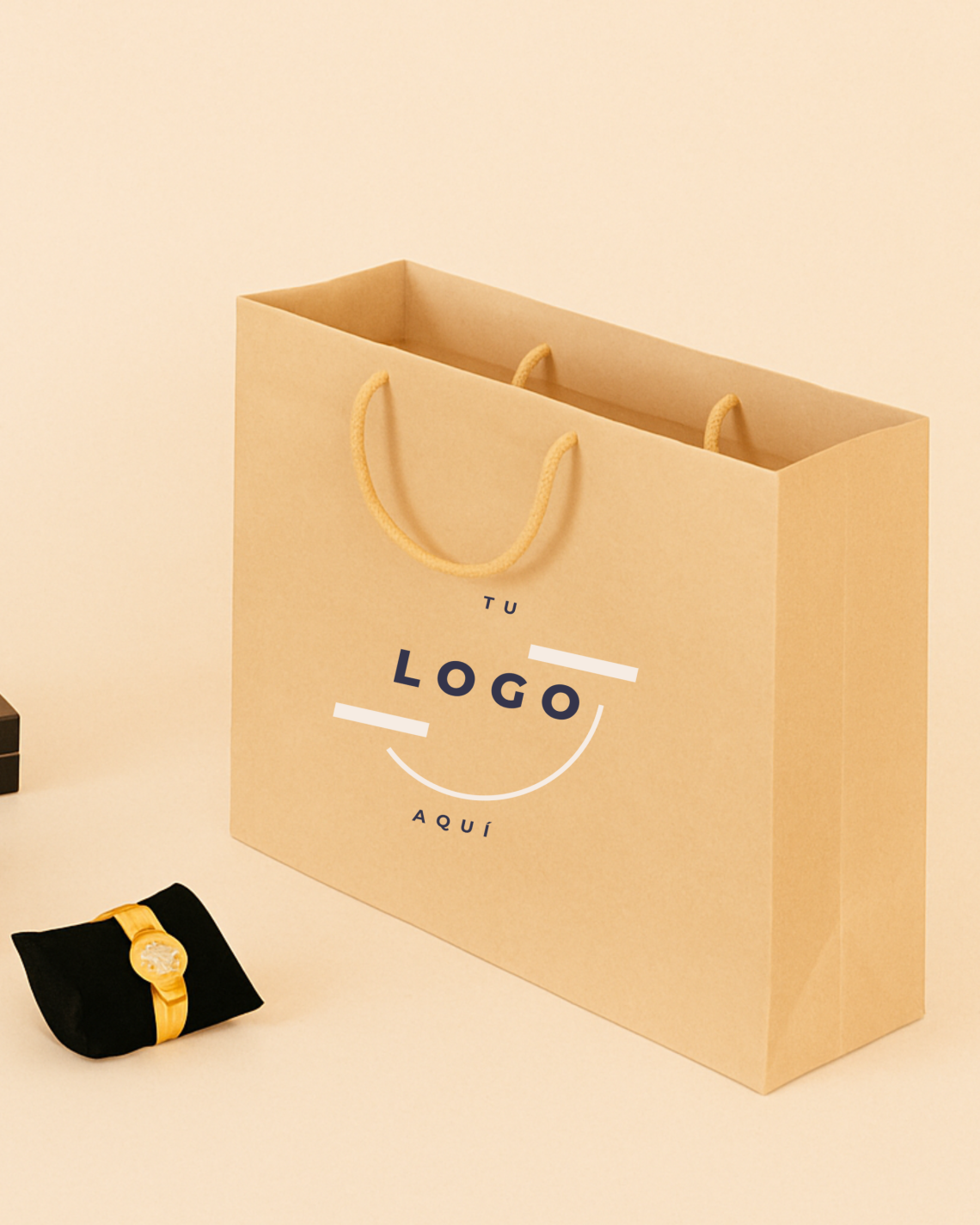 Bolsa de lujo en mate con asas 39x30x12