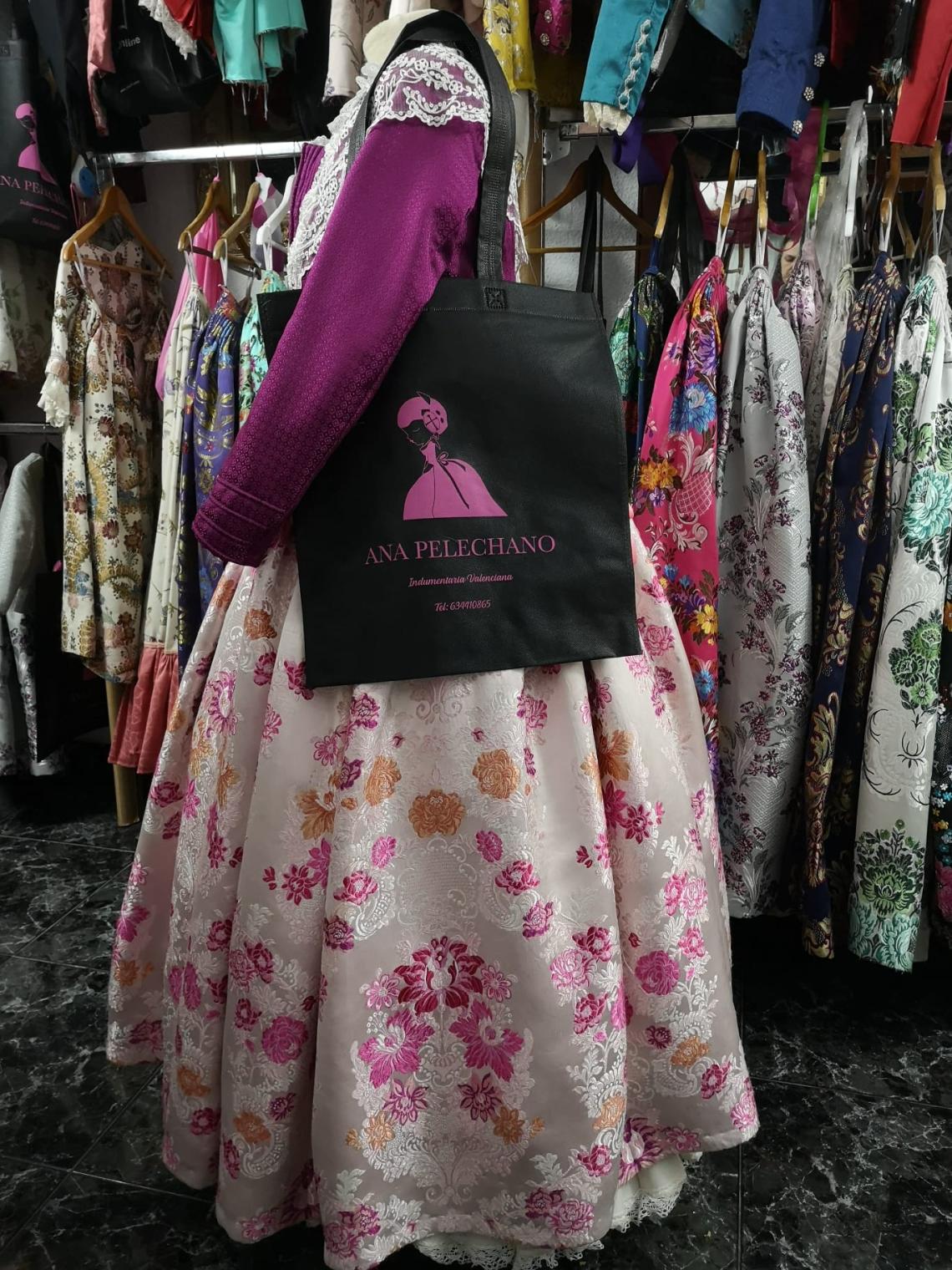 Bolsas de tela mediana termosellada con asas largas 38x42