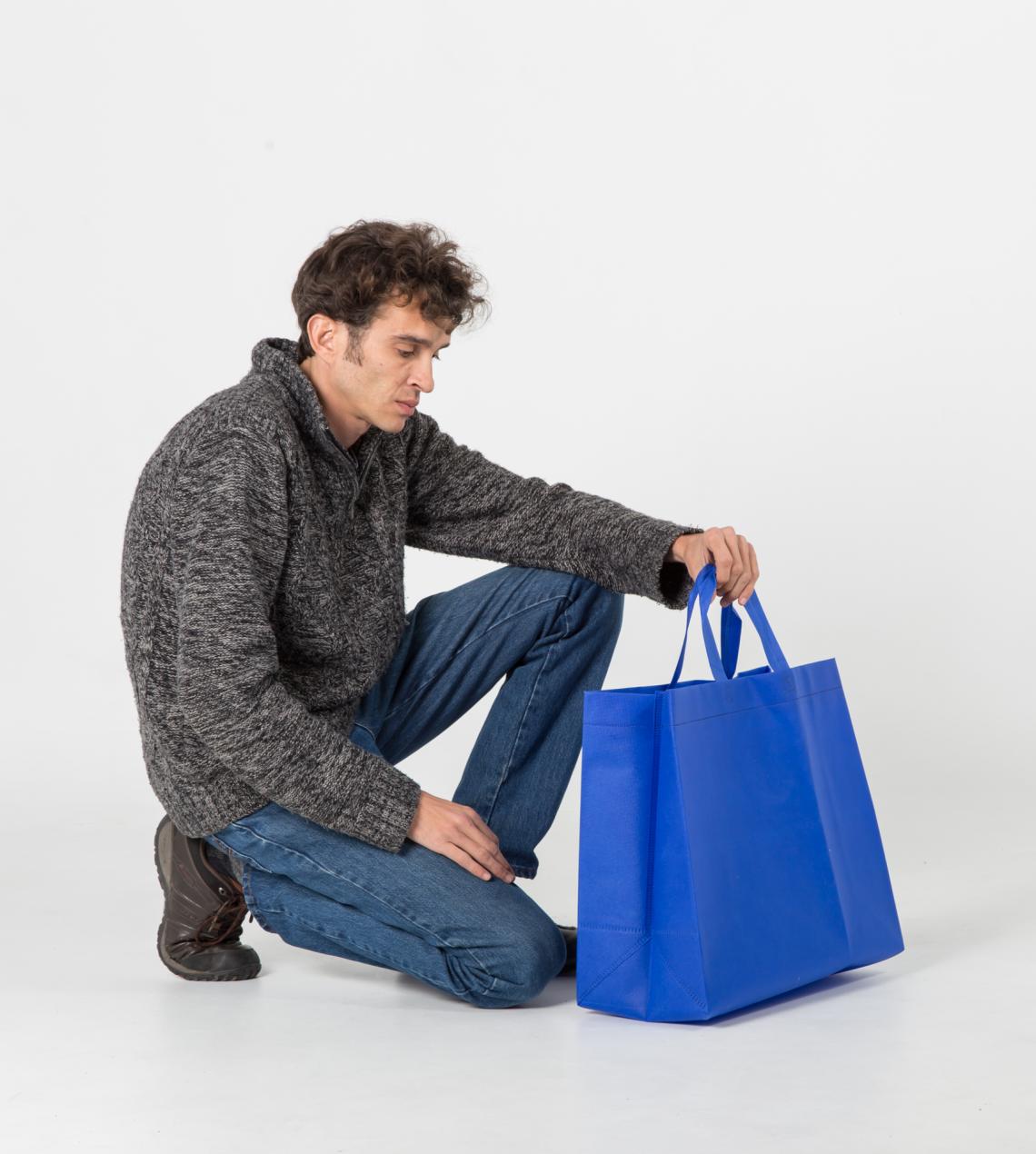 Bolsas de tela de base ancha rojas