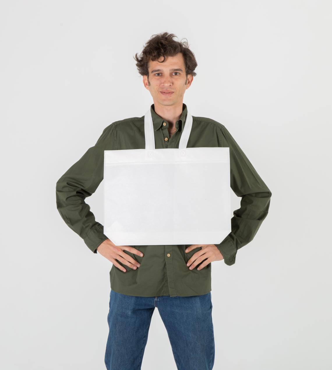 Bolsas de tela reciclada color blanco