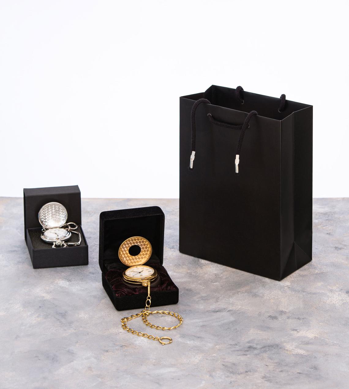 Bolsas de lujo satinadas 18x25x9