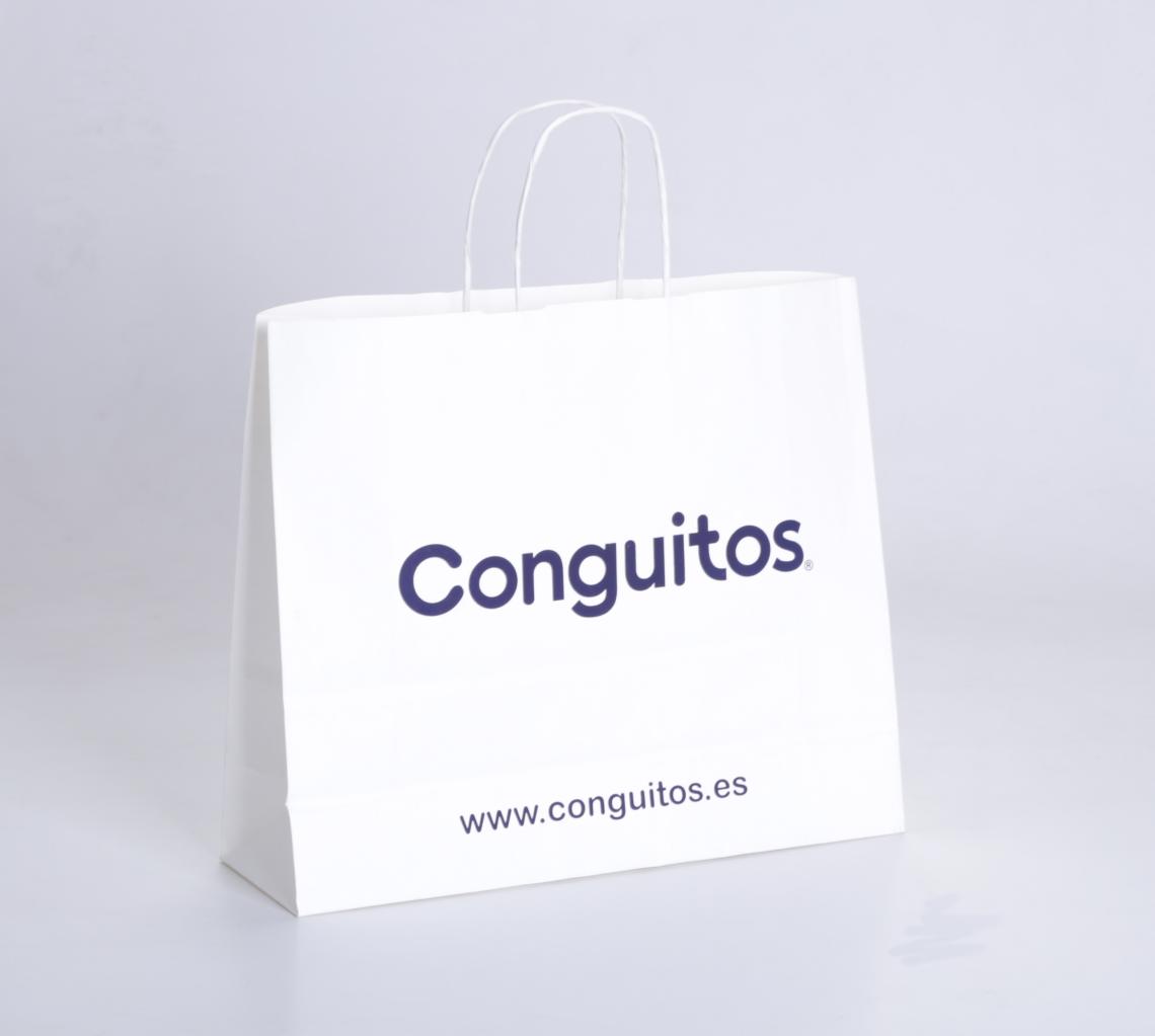 Bolsas de papel medianas de color blanco