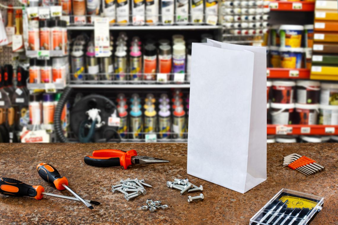 Bolsas de papel blancas sin asas 22x30x12 Bolsas de papel blancas sin asas 22x30x12