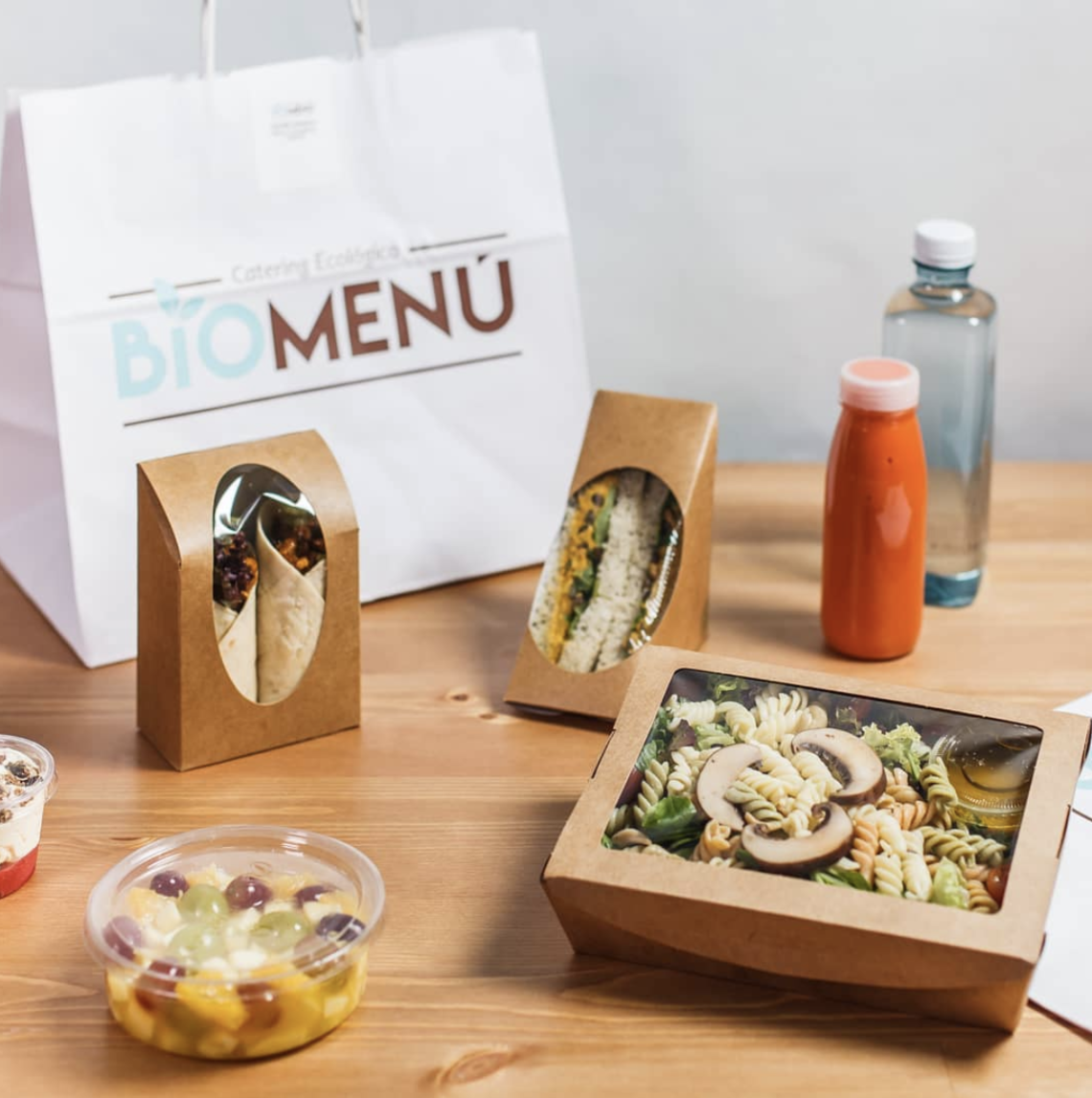 Bolsas de comida para llevar blancas