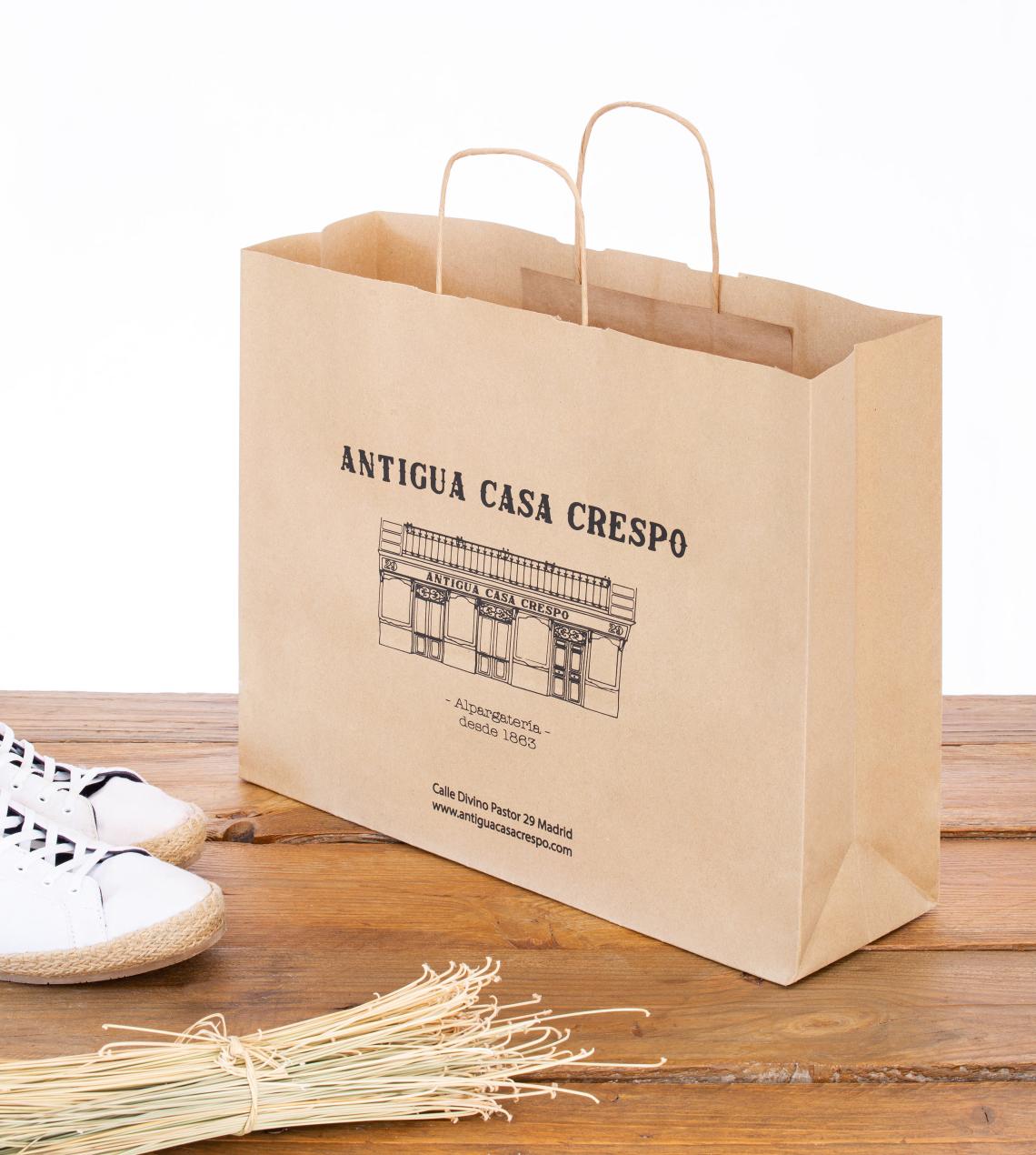 Bolsas de papel kraft medianas personalizadas