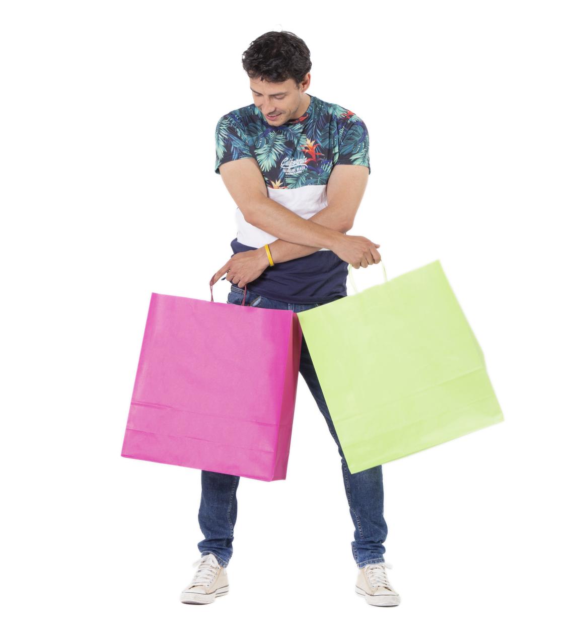 Comprar bolsas de papel de color fucsia