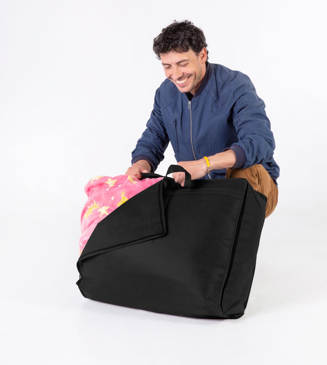 Bolsa para guardar edredón de color blanco 55x45x15