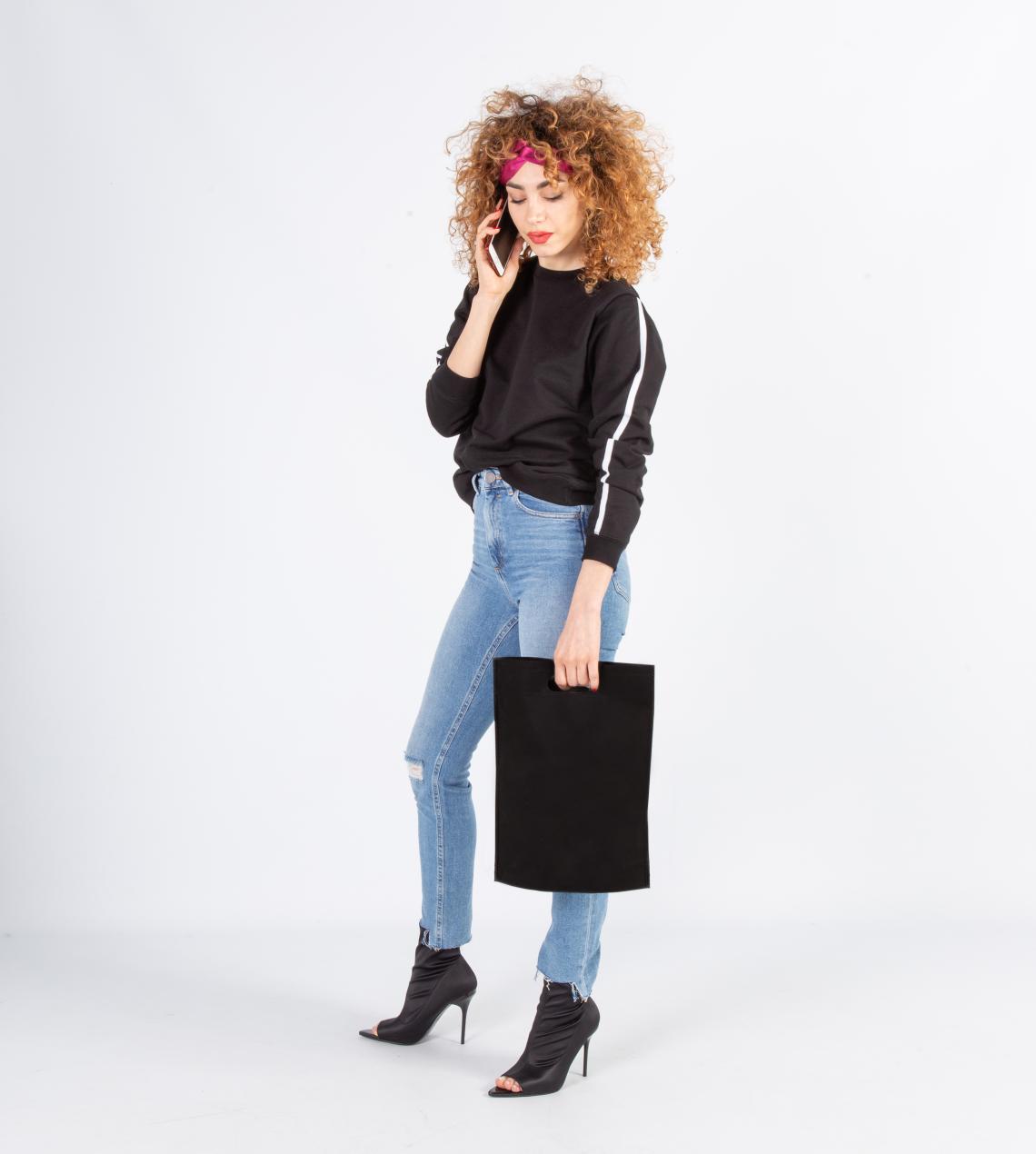 Bolsas negras con asas de troquel