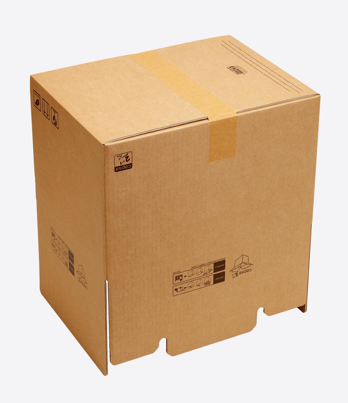 Cajas de cartón grandes con cierre solapa