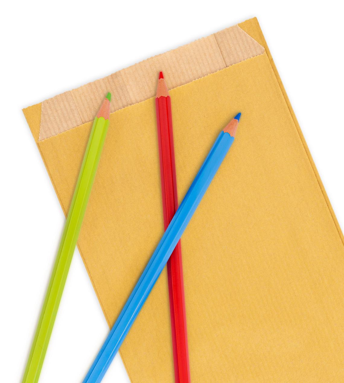 Sobres kraft 50 g con fuelle 12x24x5