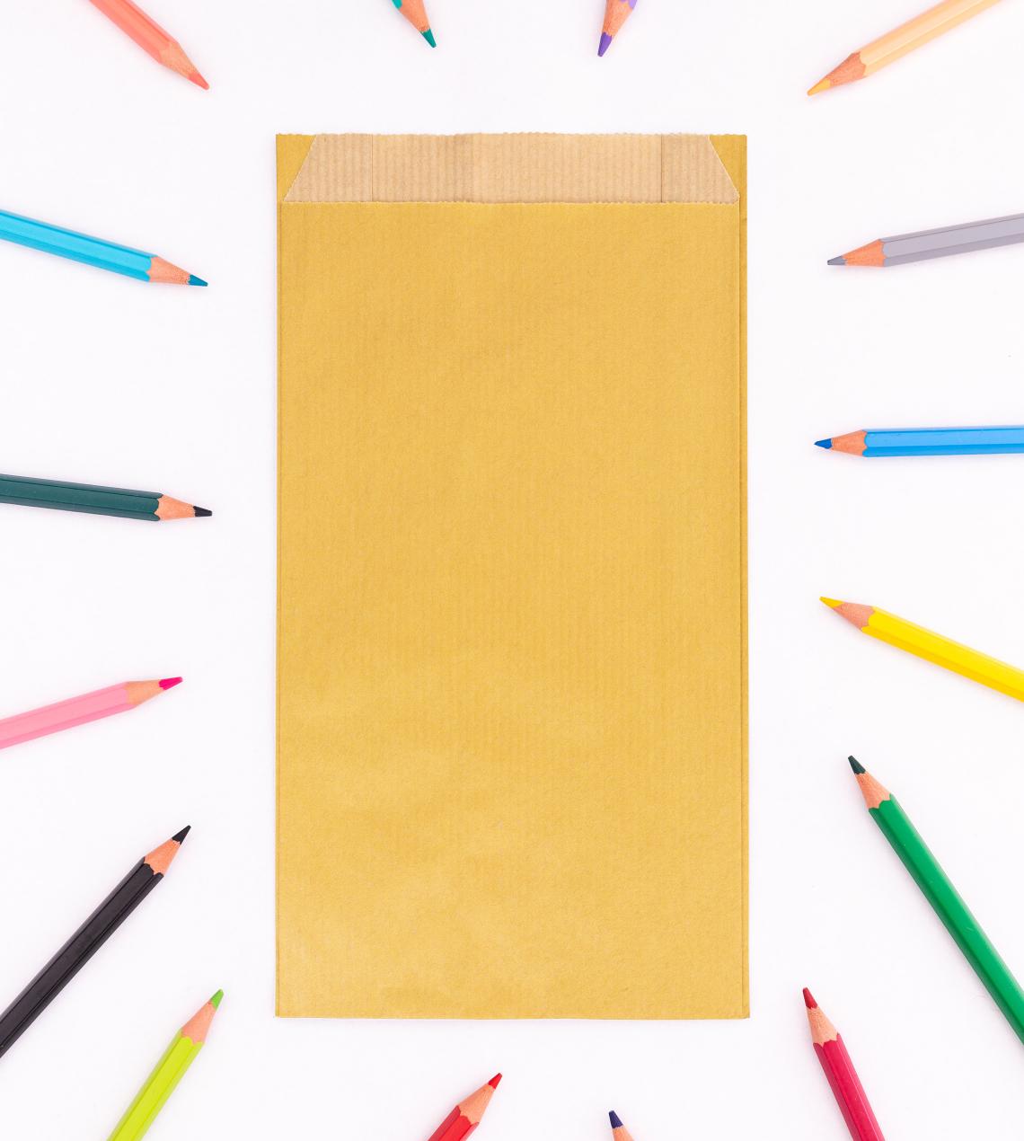 Sobres kraft 50 g con fuelle 12x24x5