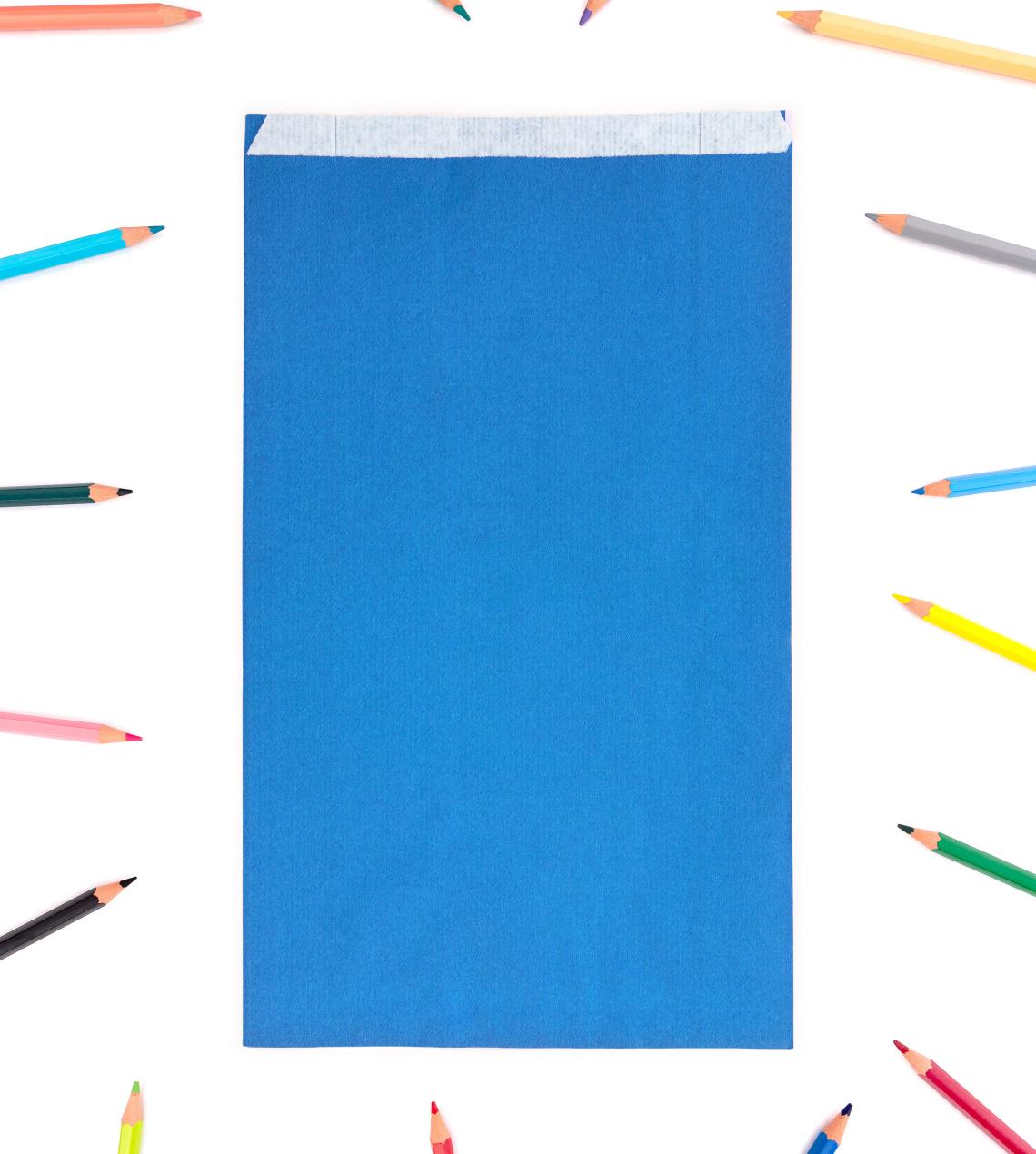 Sobres de papel de colores de 50 gr con fuelle 19x35x6