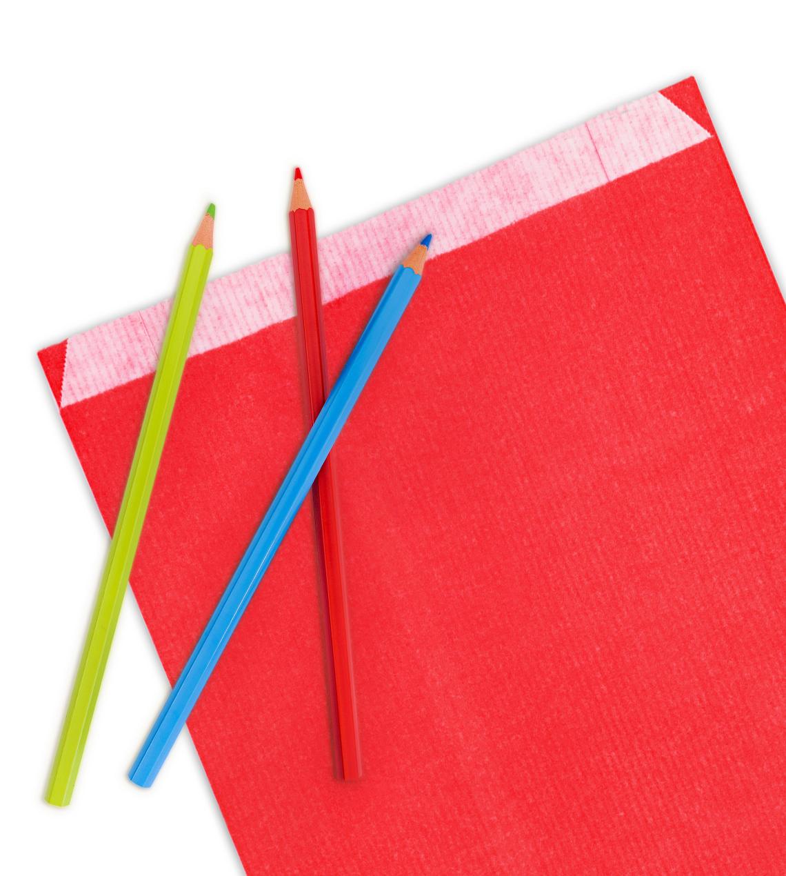 Sobres de papel de colores de 50 gr con fuelle 19x35x6