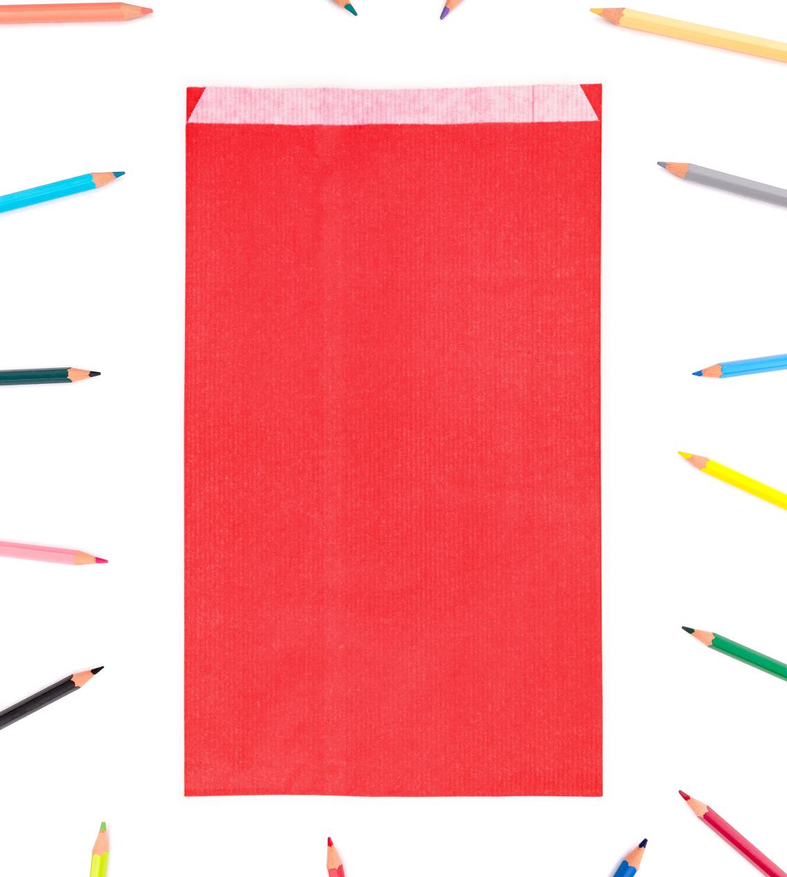 Sobres de papel de colores de 50 gr con fuelle 19x35x6