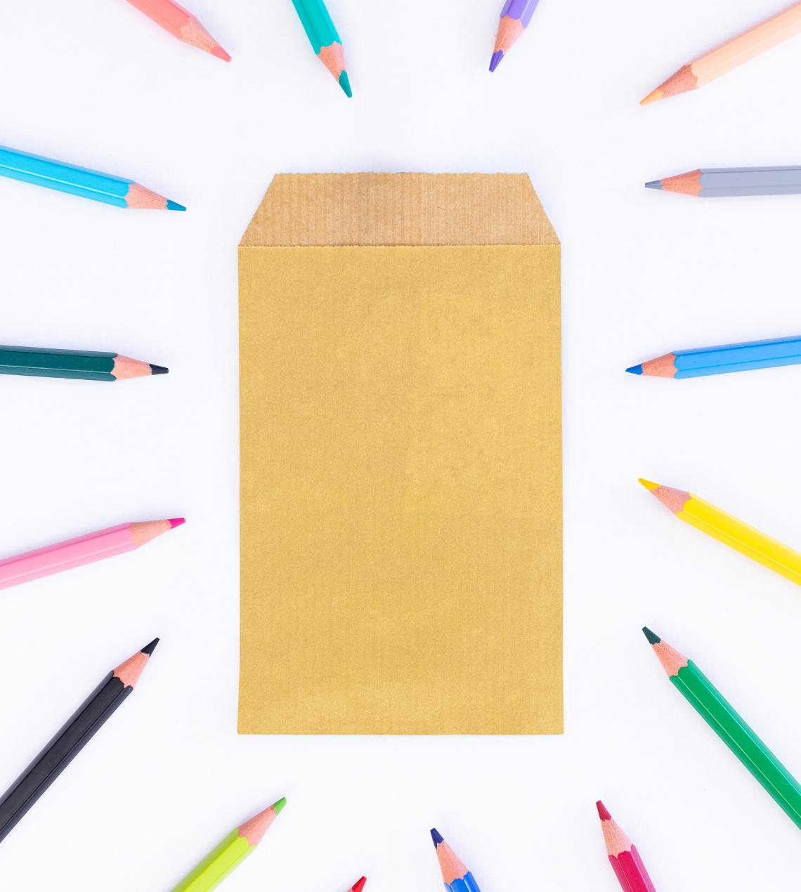 Sobres kraft de colores 50 g 8x15