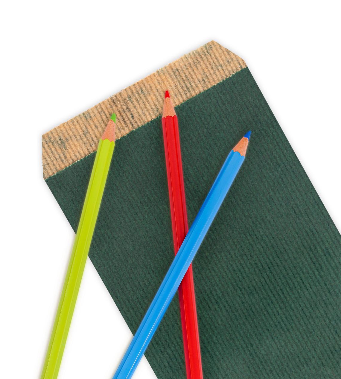 Sobre kraft con solapa verde 10x18