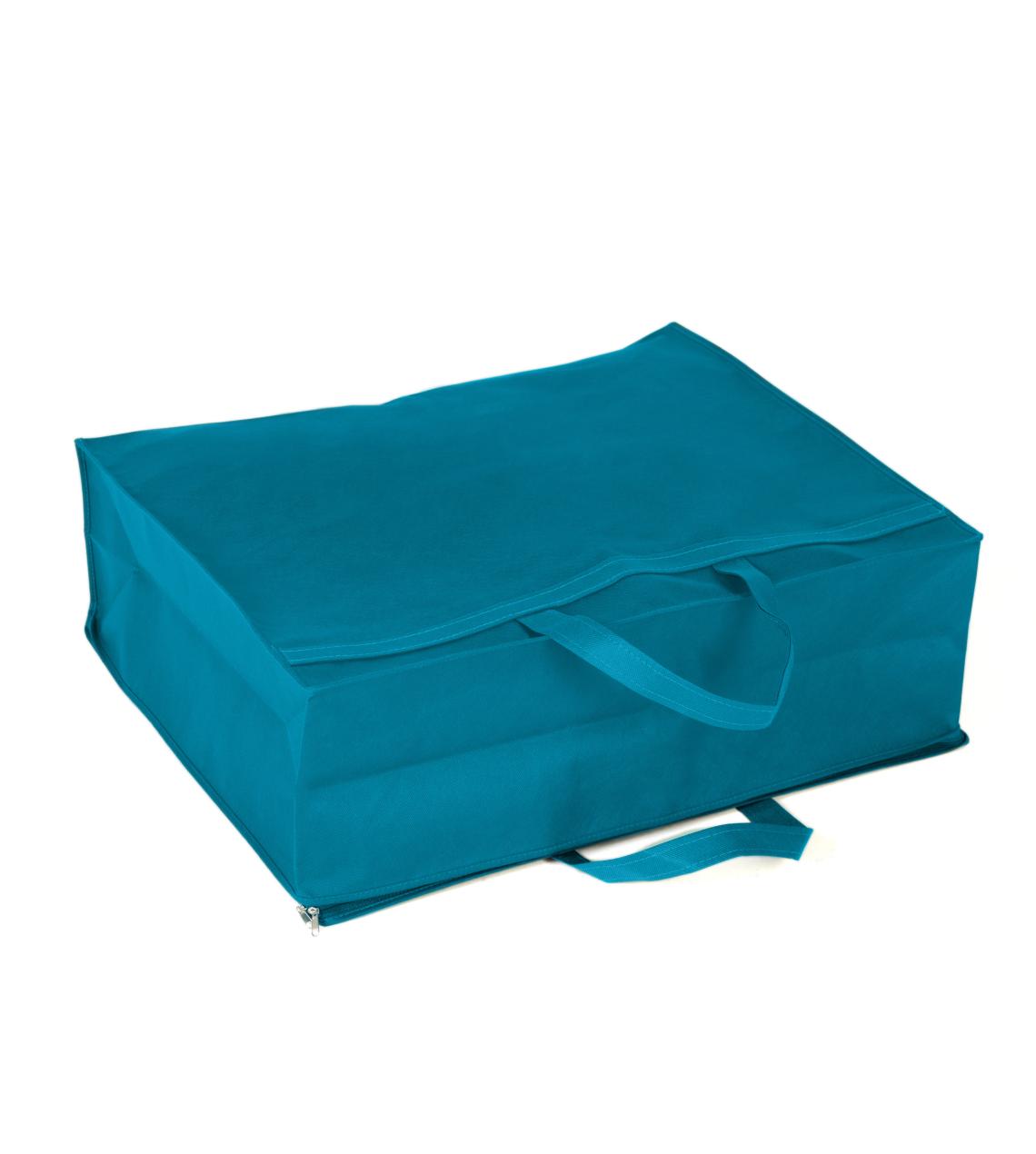 Bolsa para guardar edredón turquesa 88x55x35