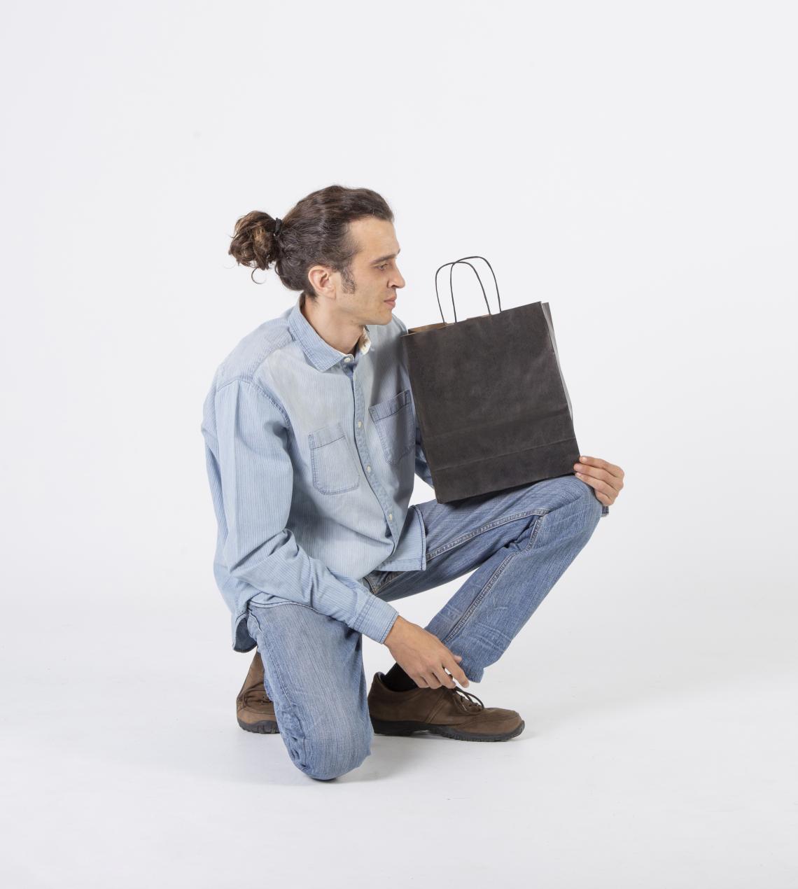 Bolsas de papel kraft negras