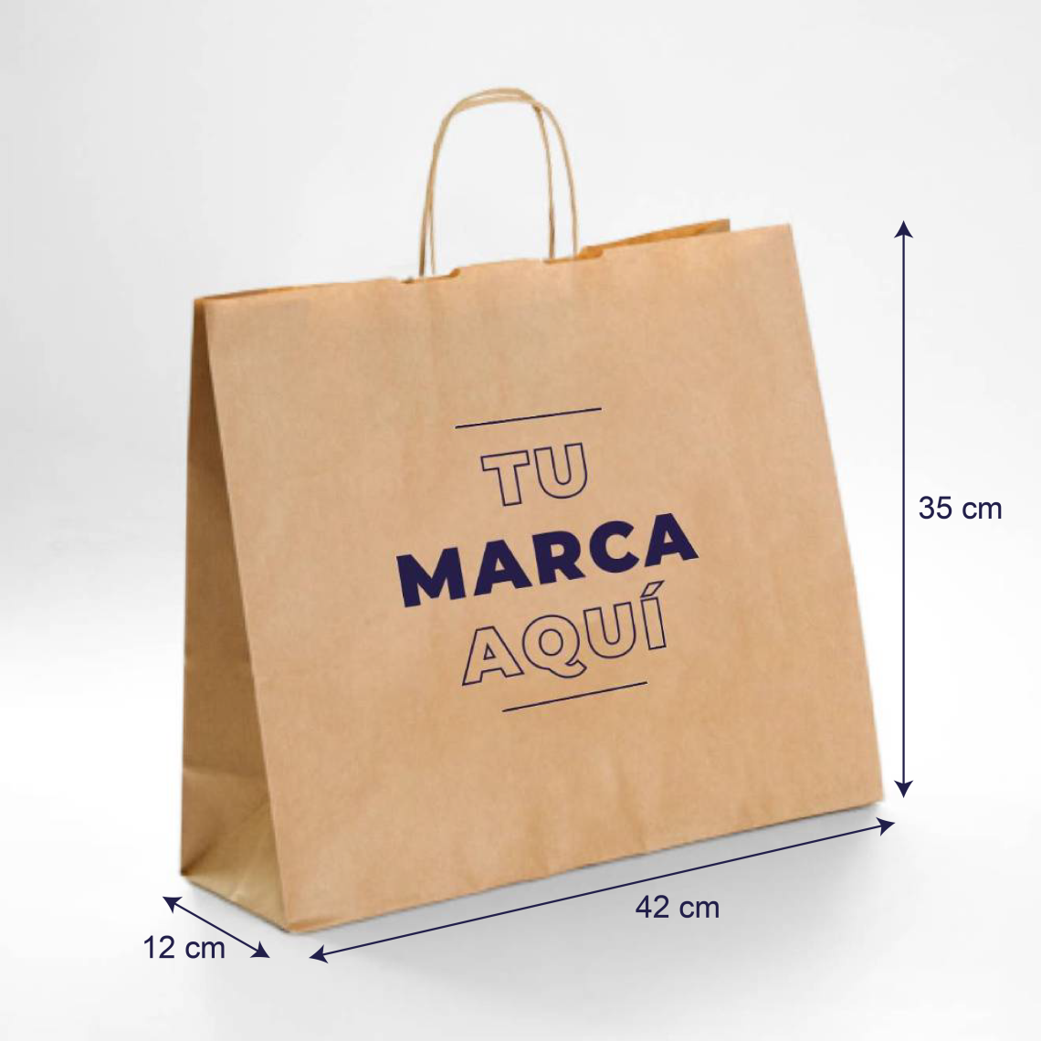 Bolsas habana impresas con asas 42x35x12