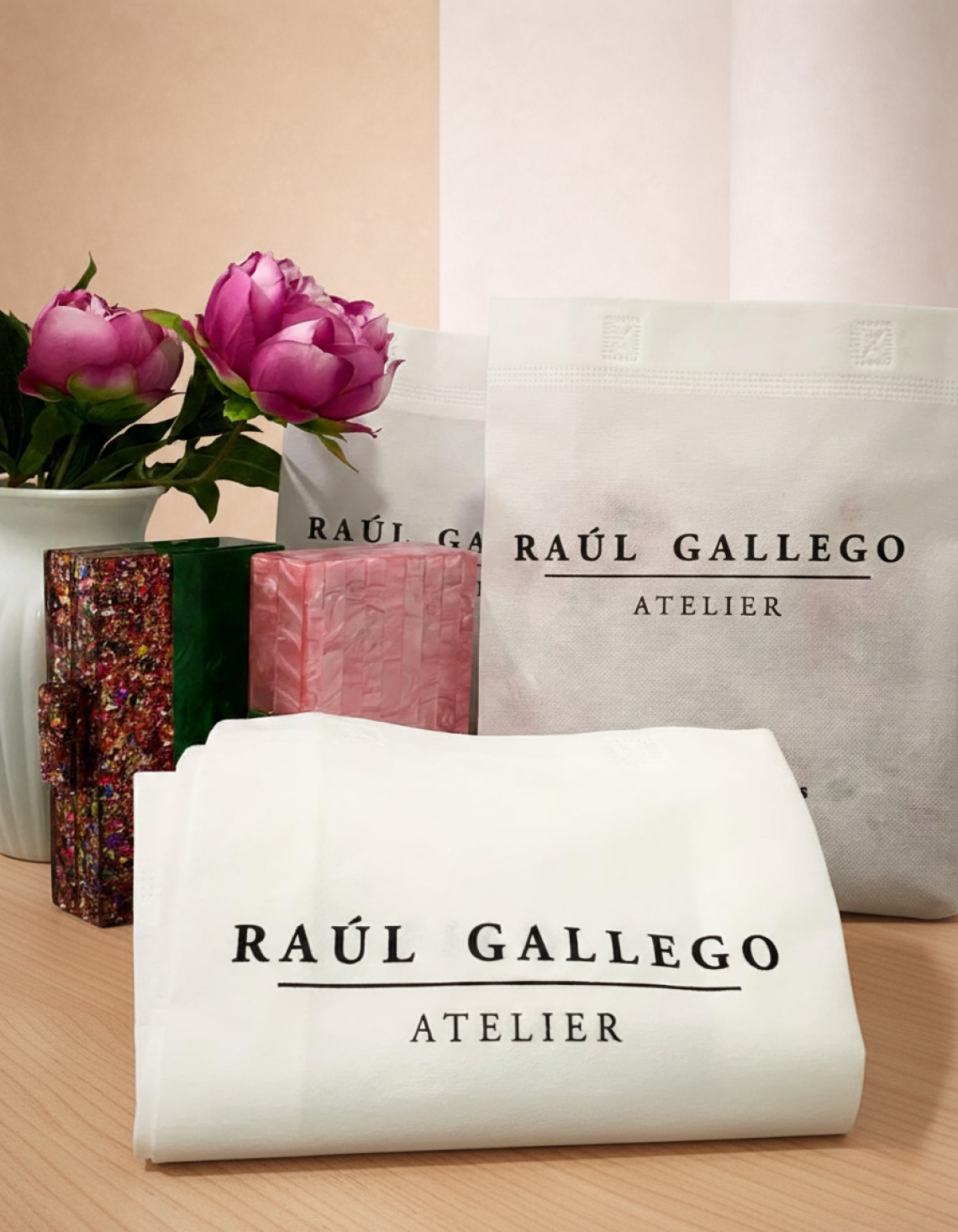 Bolsas de tela asa corta 25x30x10