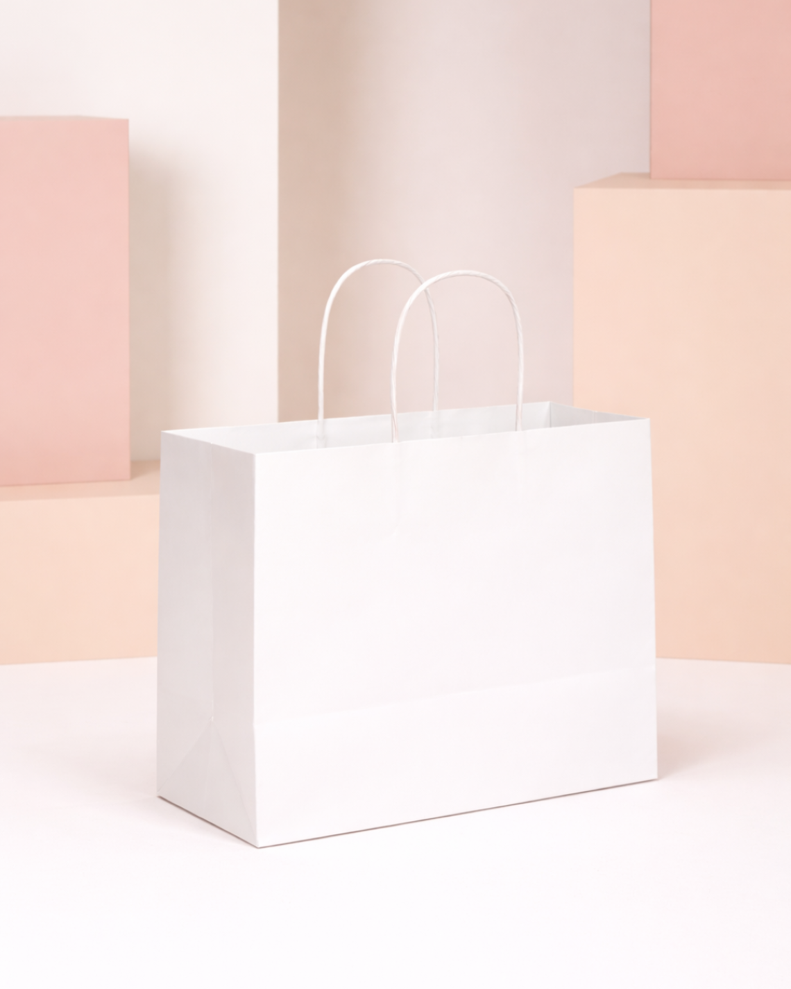 Bolsas de papel blanco take away 27x26x14